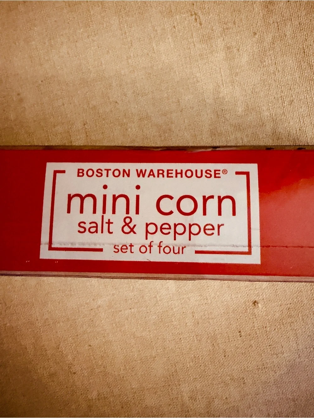 Vintage Boston Warehouse Mini Corn on the Cob Salt and Pepper Shaker Set NIB